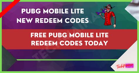 PUBG Mobile Lite Redeem Code Today 2024 .